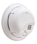 Side view of white Plug-In Carbon Monoxide Alarm With Battery Backup And Smoke Detector - Hardwired Safety Sensor For Home Protection