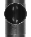 Front view of 4 Inch T Fitting Dust Hose Splitter For Dust Collection Systems Dual Outlet made of durable ABS plastic