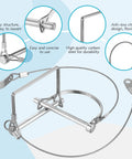 10 Pcs Trailer Coupler Pins With Steel Quick Release Rings for Farm Trailers; Secure fit with durable silver finish, 6x70 mm pins.