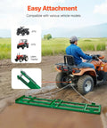 Heavy Duty Tow Behind Drag Harrow For ATV UTV Tractor And Lawn Care, 8 Ft Wide With Adjustable Bars And 72 Inch Chain