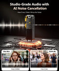 Wireless Lavalier Microphone With Charging Case For IPhone Android And Laptop AI Noise Reduction 50 Hours Battery 230
