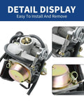 Detail view of Carburetor Tune Up Kit for Coleman BK200 with intake manifold, air filter, spark plug for 150cc engines.
