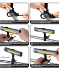 Magnetic LED Grill Light For Outdoor Grills Tool Free Mount On Blackstone And Weber Griddles installation steps.