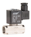 Three Quarters Inch NPT Electric Solenoid Valve 110V AC Stainless Steel AISI316 Normally Closed Workhorse Valve For Water Air And Gas 0-232 PSI