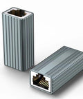 10Gbps Ethernet Extender Pack For Cat8 Cat7 Cat6 Cat5 Cables 328 Feet Long Distance Aluminum Alloy Shell 2 Pack RJ45 Couplers