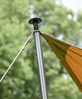 Close-up of tent setup with pole and rope on Bug Proof Camping Screen Tent With Mosquito Netting, Spacious 11.8 By 6.6 By 6.2 Ft Interior
