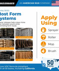 Heavy Hitter Concrete Form Release Agent And No Mess Form Oil For Top Shelf Finishes shows various form systems and application methods.
