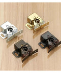 Cool 10 Pack Cabinet Latch Catches With Built-in Spring Auto Locks To Secure Wardrobes Cupboards And Kitchen Drawers, featuring four color options.