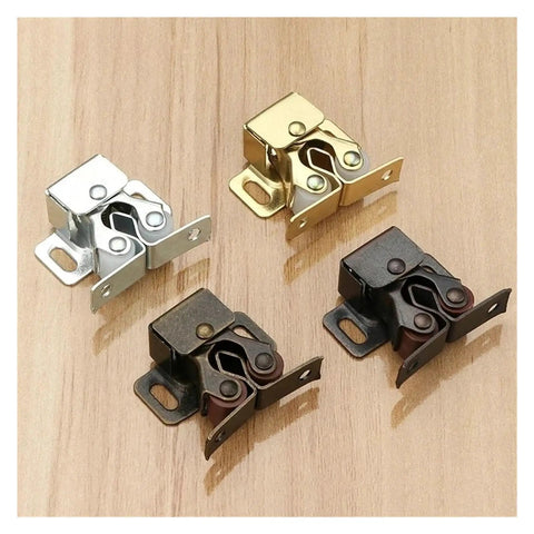 Cool 10 Pack Cabinet Latch Catches With Built-in Spring Auto Locks To Secure Wardrobes Cupboards And Kitchen Drawers, featuring four color options.