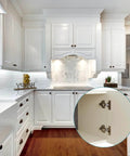 Kitchen with white cabinets, featuring Soft Close Cabinet Hinges 24 Pack Full Overlay 105 Degree Concealed Hinges With Clip On Plates.