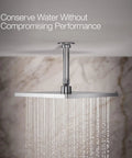 Honesty 10-Inch Rain Showerhead, Single Function, 2.5 GPM, polished chrome with water spray, easy clean finish, indoors