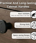 Close-up of a wet cabinet with rust-resistant black knob from 32 Piece Black Cabinet Knob Set Round 1 Inch Drawer Pulls For Kitchen Cabinets And Vanity Doors Durable Zinc Alloy Hardware