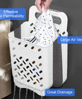 Hanging Laundry Basket Hamper With Handle, Collapsible Wall Mount, Go-To Space Saving Foldable Laundry Organizer for Dirty Clothes