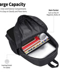 Open Vintage Shark Scuba Dive Flag Backpack For Unisex showing large capacity with inner compartments and laptop pocket.