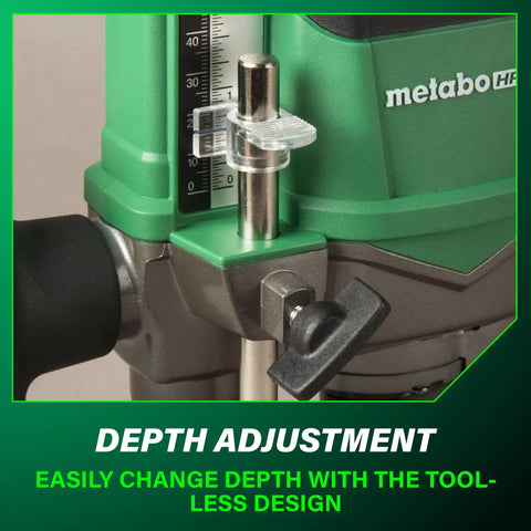 Cordless Plunge Router Beast Mode 36V Variable Speed 11,000 To 25,000 RPM depth adjustment feature close-up