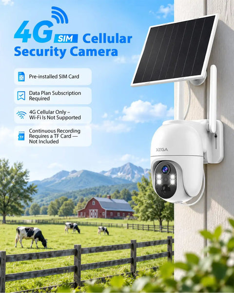 Tough As Nails 4G LTE Solar Cellular Security Camera With Built In Sim Card Runs Smooth Without WiFi Secures remote farm with cows.
