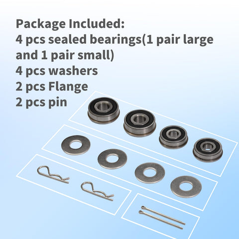 Windmill Bearing Repair Kit For Lawn Garden Eight Foot Yard Ornament Fan With One Half Inch ID By One And Three Eighths Inch OD components