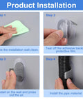 Self Adhesive Washing Machine Drain Hose Holder Clip Bracket For 22 To 28 mm OD Hoses Installation Steps 1 to 4