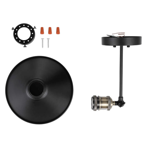 Dope Industrial Vintage Black Wall Sconces Set Of 3 Hardwired With Adjustable Heads component parts assembly view