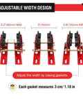 Heavy Duty I Beam Trolley With Dual Track Rollers For I Beams 0.5 Ton Capacity Adjustable Flange Fits 1.57 To 4.64 Inches