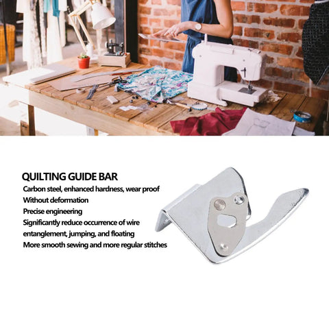 Pro Grade Quilting Guide Bar For Sewing Machine Carbon Steel Thread Guide Assembly Heavy Duty Durability And Precise Stitch Alignment Edge Stabilization For Stable Even Quilts And Seamwork, carbon steel guide bar