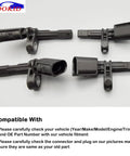 Ready To Run Front And Rear Abs Wheel Speed Sensor Pack Of Four For Volkswagen Vw Passat Jetta Tiguan Beetle Gti Eos Golf Cc Audi A3 Tt 2006 To 2018 Plug And Play Replacement, showing four sensor connectors.