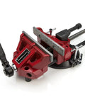 Low Profile 6 Inch Bench Vise With Rapid Opening Rugged Steel Jaws Replaceable Serrated Jaws For Secure Non Slip Grip