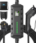 Portable Electric Level 2 Charger With 40A 240V Nema 14-50 Plug For Smooth Home Charging ETL Certified includes plug, cable, and display.
