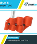 Depth Gauge And Pipe Deburring Tool For Copper PEX CPVC PE RT HDPE Pipes No Fuss Deburring, Marks Insertion Depth U702A