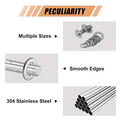 Heavy Duty Stainless Steel Flat Washer Set 1250 Pieces Assortment Kit With Sizes M2 Through M12 For Home Shop Auto And Outdoor Repairs A Workhorse For Everyday Fixes Built To Last, 304 stainless steel washers