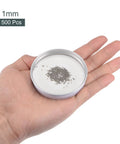 Two Size Set 1mm And 1.5mm Precision Pro Grade Stainless Steel Bearing Balls G25, 304 Stainless, 1000 Pieces 500 Each Size, Corrosion Resistant, Heat Resistant, Ideal For Precision Machinery, DIY Projects, Industrial Equipment. 1mm 500 pcs in hand