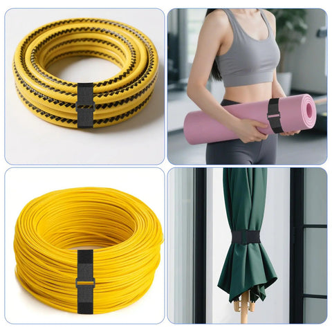 Heavy Duty 1.5 Inch By 20 Foot Cinch Straps Nylon With 25 Buckles Cut To Length Reusable Black Hook And Loop Cable Ties Used In Various Settings
