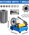 Heavy Duty Professional Manual Hydraulic Hose Crimping Tool With Eight Precision Dies for high pressure and one hand operation.