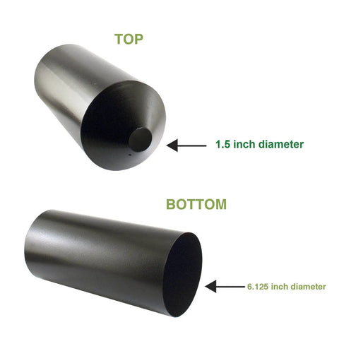 Slide On Torpedo Steel Squirrel Baffle With 6.125 Inch Diameter And Textured Powder Coat For Outdoor Bird Feeders