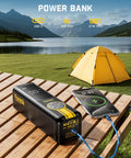 2 In 1 Cordless Tire Inflator And Air Blower Portable Air Compressor With Light And Power Bank 150 PSI for charging devices outdoors