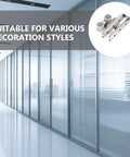 Heavy Duty Stainless Steel Sliding Door Pulleys With Smooth As Butter Bearings For Barn Door Wheels and Closet Track System in modern office setting.