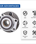 Front Wheel Hub and Bearing Assembly Direct Fit for 2009 to 2014 Subaru Forester, 2008 to 2014 Impreza, 2013 to 2014 WRX, and 2013 to 2014 XV Crosstrek With ABS Replacement Hub Bearing Unit
