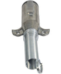 Buyers Products 2002 2-Way Zinc Trailer Connector With Horizontal Pins showing external view and threaded design for secure connections.
