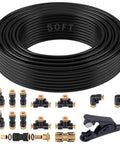 Beast Mode Heavy Duty 50 Foot One Quarter Inch Air Hose With Push To Connect Fittings Kit for truck trailer and industrial
