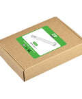 Brown box containing 20 Pack 0.25 Inch By 1.5 Inch Single Hole Clevis Pins Flat Head Carbon Steel Pro Grade Heavy Duty For Mechanics Repair Furniture Installation Industrial Equipment Diy Projects Blue White