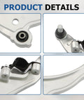 12 Piece Front Lower Control Arm Ball Joint Tie Rod End Sway Bar Link Kit for Nissan Maxima 2009 2014, close-up metal suspension parts