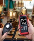 Lux Meter Logger With Split Sensor For iPhone And PC, App Controlled Readings For Plant Growth, Accurate Ambient Light Measurements, Easy Reading Capture And In-Depth Light Data in hand, split sensor visible