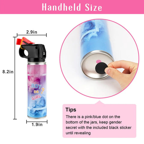 Totally Legit Gender Reveal Fire Extinguisher 2 Pack Smoke Bombs For Baby Shower Party Decor Sprays Over 10 Feet Long Distance Lasts More Than 6 Seconds Goes Off With A Super Bang For Boy Or Girl Parties