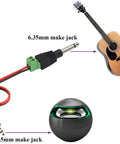 Pro Audio Gear 6.35mm TS Mono Male To 2 Pin Female Screw Terminal Block Connector Pluggable Wire Solderless Adapter with guitar and speaker