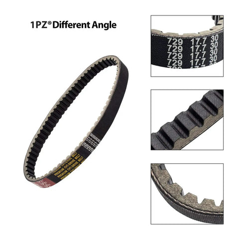 CVT Drive Belt Fits GY6 49cc 50cc 139QMB Long Case Engines for Scooters Mopeds ATVs and Go Karts 729mm 17.7mm 30 Teeth