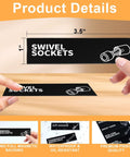 Magnetic Toolbox Labels Set Of 90 for Quick Organization 3.5 by 1 Inch Large Stickers, showing a swivel sockets label with strong magnets.