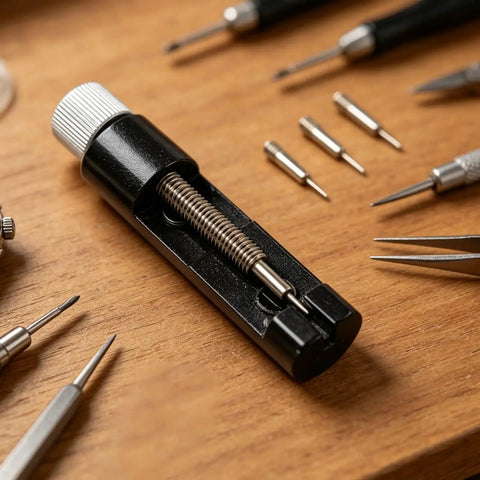 Watch Link Remover Tool With Micro Adjustment Slider For Stainless Steel Bands Includes Extra Pins And Spring Bar Tool