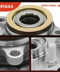 Close-up of Two Front Wheel Bearing And Hub Assembly 5-Lug Compatible With Nissan Rogue 2008-2013, Rogue Select 2014-2015, Sentra 2007-2012 OEM-Grade Replacement
