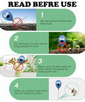 Instructional guide for Two Pack Soil Moisture Meter For Plants, Plant Water Meter And Hygrometer Kit with usage warnings.