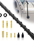 Black Spiral Bending Car Antenna Waterproof Rubber Antenna 7 Inch Flexible Retrofit with Screw for Vehicles